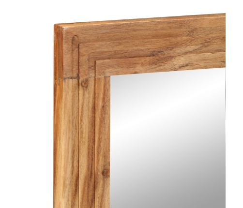 Espejo de baño  50x70x3 cm de madera maciza de acacia