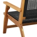 Sillas de Jardín  2 pcs Negros 76x67x73.5 cm Madera maciza de Acacia