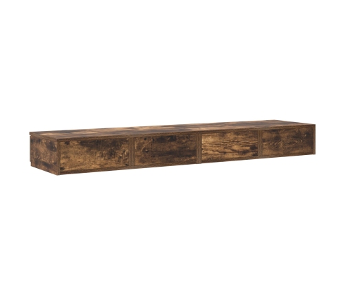 Mesa de Noche  Roble Ahumado Madera Durable 160 x 36.5 x 16.5 cm