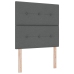 Cama con Base de Resortes  y Colchón Gris Oscuro 120x200 cm Tela