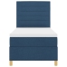 Cama Box Spring  con colchón azul 90x200 cm de tela