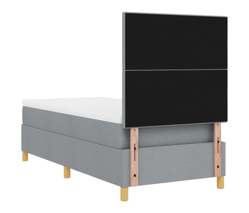 Cama con somier y colchón  Gris Claro 100x200 cm Tela