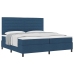 Cama de Base de Muelles  con Colchón Azul 200x200 cm Tela