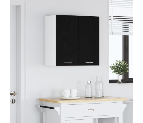 Gabinete Colgante de Roble Negro  60x31x60 cm Hecho de Madera Elaborada