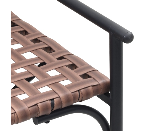 Banco de Jardín  Negro 113x79x75 cm Ratán Sintético
