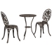 Set de Bistro de Jardín de 3 Piezas  Bronce de Aluminio Fundido