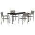 Juego de Comedor de 5 Piezas  para Jardín Poliratán Gris
