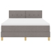 Cama Base con Colchón Taupe 160x200 cm Tela
