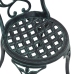 Set de Bistro de Jardín de 3 Piezas  Verde de Aluminio Fundido