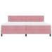 Cama con Somier y Colchón  Rosa 200x200 cm Terciopelo