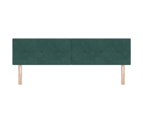 Cabecero Button Tufted Verde Oscuro 180 cm de Terciopelo