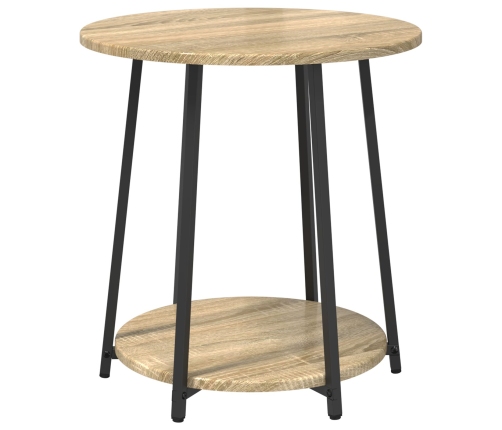 Mesa auxiliar  de 2 piezas en madera de roble sonoma y metal
