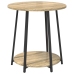Mesa auxiliar  de 2 piezas en madera de roble sonoma y metal