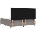 Cama con somier y colchón y LED Taupe 200x200 cm Tela