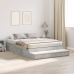 Cama con almacenamiento  gris concreto 150x200 cm
