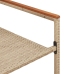 Sillas de jardín apilables  con cojines, 2 piezas, Beige, Ratán