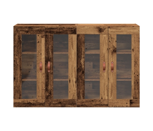 Gabinetes Montados en la Pared 2 pcs Madera Vieja 69.5x34x90 cm Madera Ingienerizada