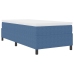 Cama Box Spring  Azul Individual de Tela de Pana