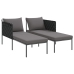 Tumbona  con cojines para 2 personas Anthracite 115x153x69,5 cm Acero