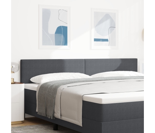 Cabezal  Diseño Sencillo Gris Oscuro 200 cm Tela de Pana