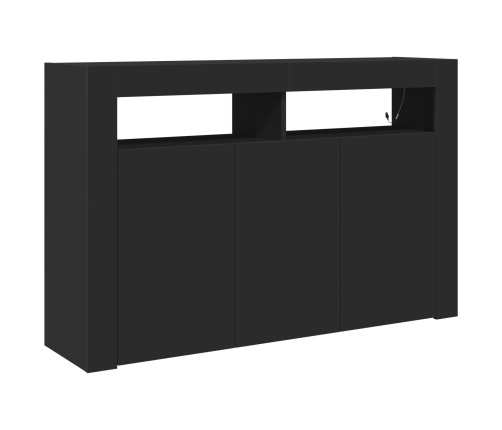 Aparador  Negro Madera Laminada 116 x 30 x 75 cm Aparador