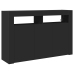 Aparador  Negro Madera Laminada 116 x 30 x 75 cm Aparador