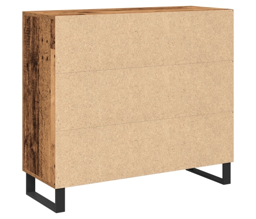 Sideboard  con 3 puertas de madera vieja 90x34x80 cm de madera compuesta