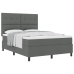 Cama con Somier y Colchón Gris Oscuro 140x190 cm Tela