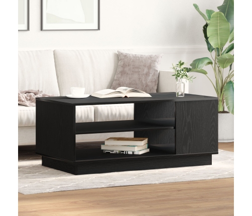 Mesa de café de roble negro  102x55x43 cm hecha de madera aglomerada