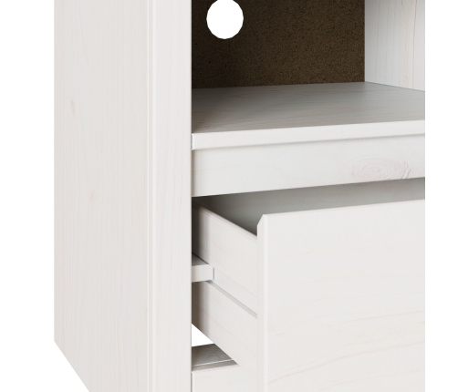 mueble para TV  ""DRAMMEN"" Blanco 99x43x55 cm de Madera Sólida de Pino