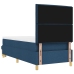 Cama Box Spring con Colchón y Banco Azul 90x200 cm Tela