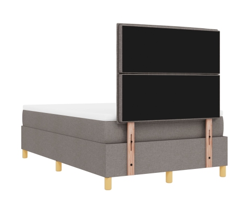 Estructura de Cama  con Colchón Juego de 2 Taupe Tela 120 x 200 cm