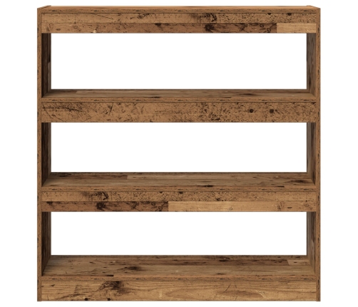 Armario para Libros/Divisor de Habitaciones - Madera Rústica - 100x30x103cm - Madera Elaborada