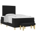 Cama Box Spring  con Colchón y Banco Negro 120x200 cm Tela