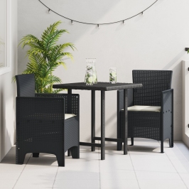 Silla de jardín  Set de 2 Antracita, Crema Poliratán Estándar