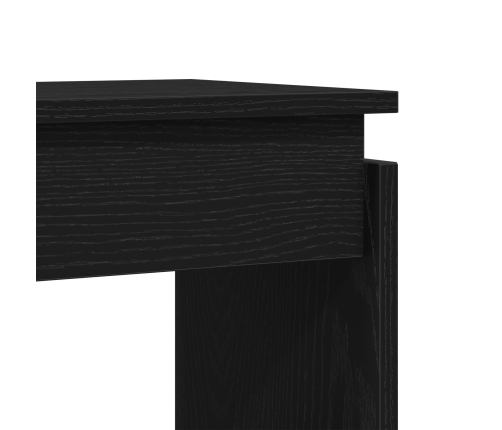 Mesa Consola  Negra de Roble 80x30x102 cm de Madera Compensada