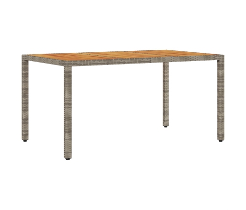 Juego de Comedor de 7 Piezas con Cojines en Gris Poliratán