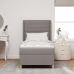Cama con somier  y colchón Taupe 100x200 cm Tela