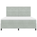 Cama Box Spring  con colchón Gris Claro Super King Terciopelo