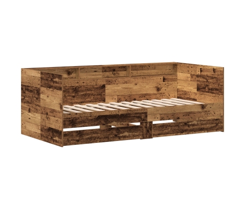 Cama Nido  con Cajón Madera Vieja Madera Elaborada 75 x 190 cm