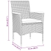 Juego de Comedor de Jardín  3 Piezas Rattan de Poliéster Gris