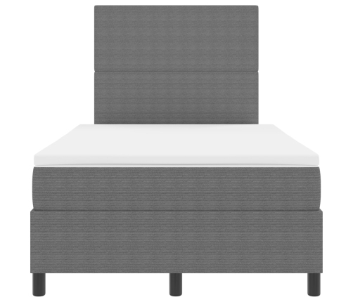 Cama con Somier  con Colchón Gris Claro 120x200 cm Tela de Corduroy
