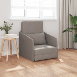 Sofá cama  2 en 1 Taupe 65x80x83 cm Tela