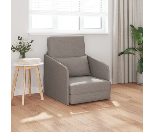 Sofá cama  2 en 1 Taupe 65x80x83 cm Tela