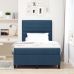 Cama con Somier  con Colchón Azul 120x200 cm Tela
