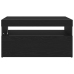 Mueble para TV  con luces LED en negro y roble, 75x35x40 cm, de madera