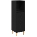 Armario de baño  Negro Roble 30x30x100 cm Madera elaborada