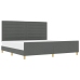 Estructura de Cama de Tela Gris Oscuro  200x200 cm