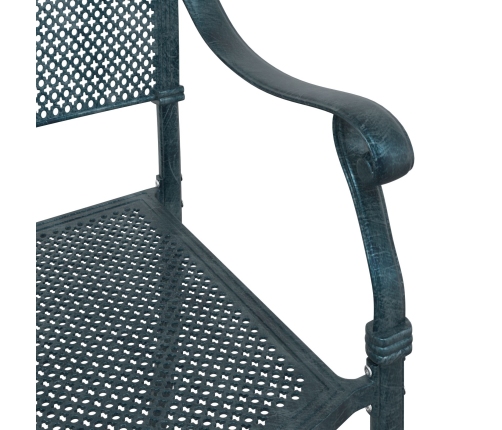 Sillas de jardín  2 pcs Verde de aluminio