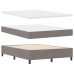 Cama con Box Spring con Colchón y Banco Taupe 140x190 cm Tela